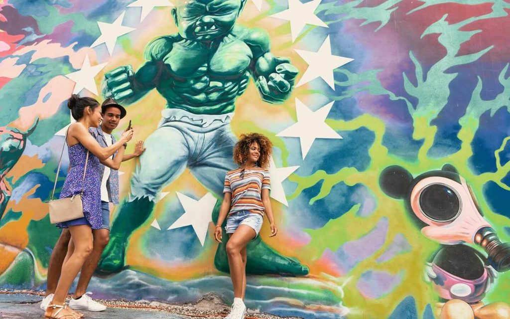 Famous "angry baby" mural in Miami's Wynwood neighborhood