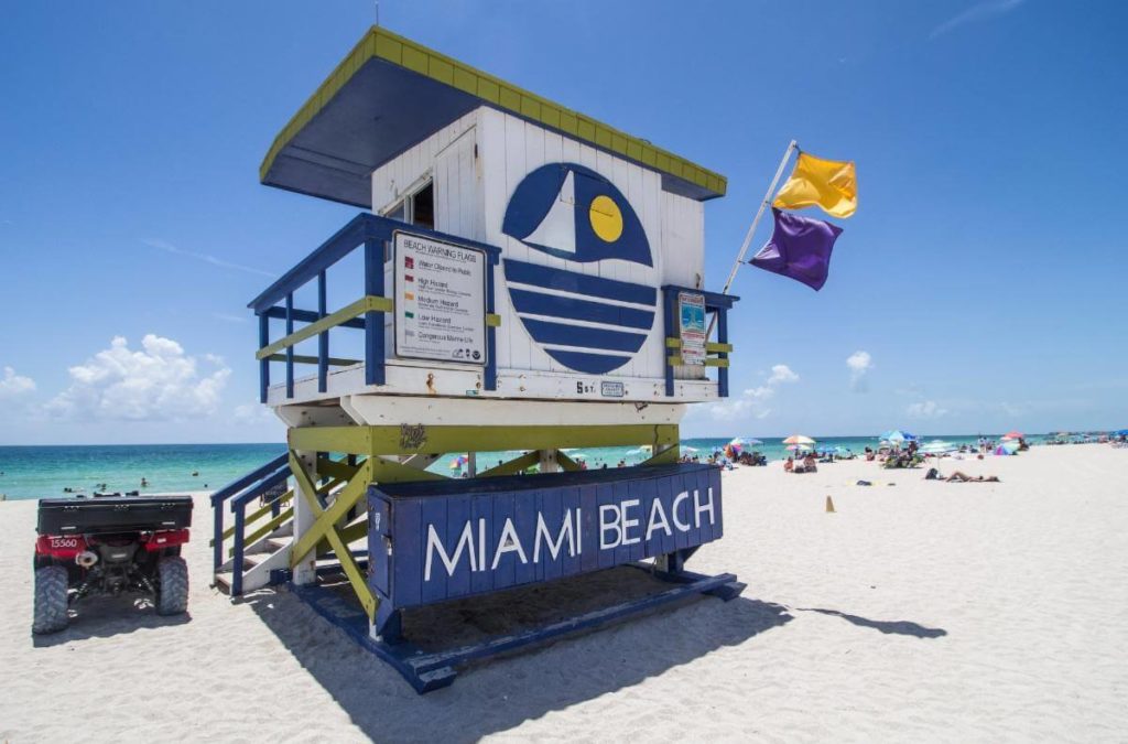 Lifeguard stand in Miami Beach